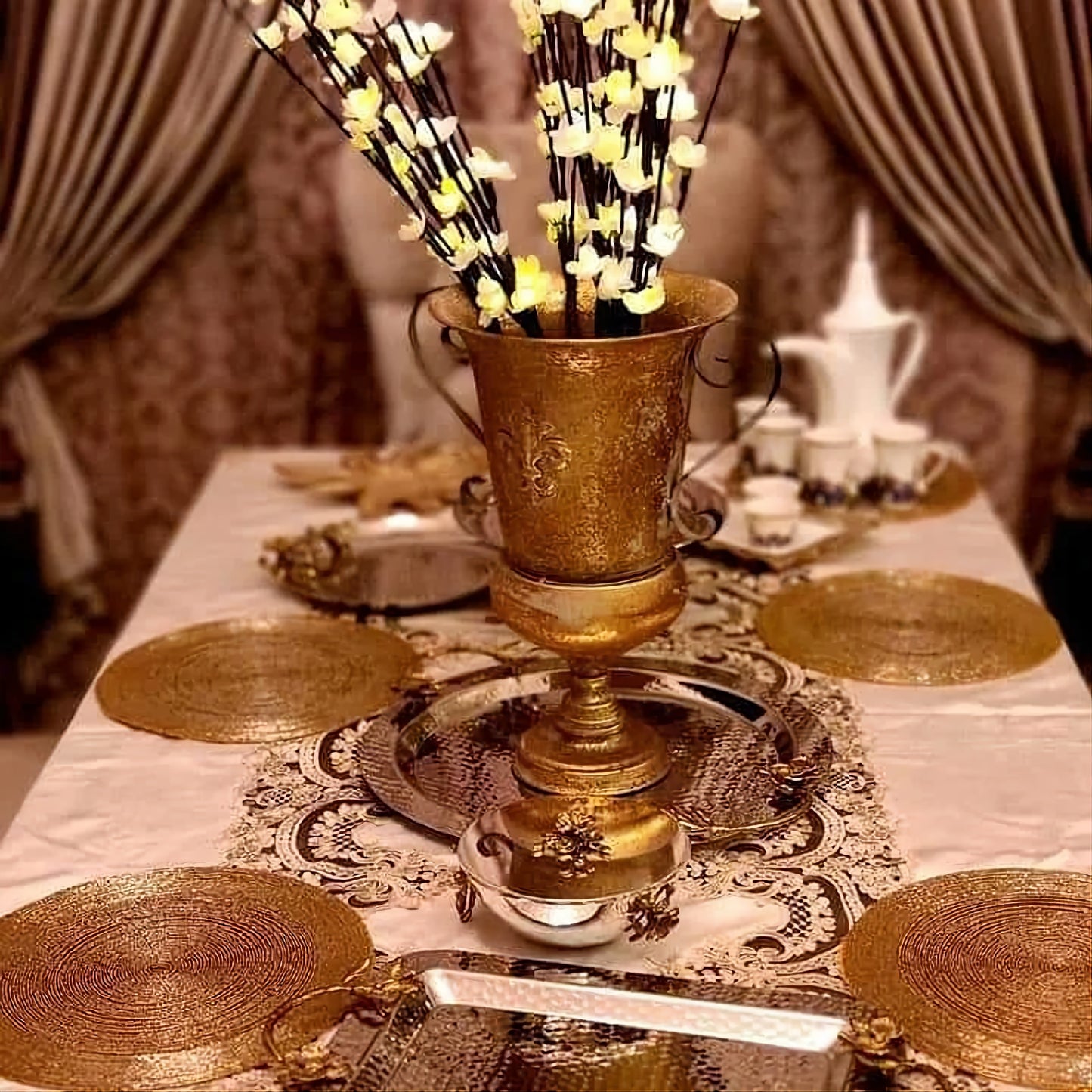 Golden Beaded Place Mates